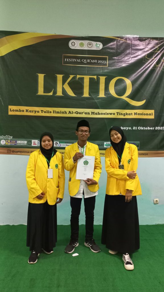 Alhamdulillah meskipun prodi baru temen IAT UNDAR bisa lolos 10 besar dan mendapatkan nominasi ke -6 dalam ajang kommpetisi LKTIQ di UINSA Surabaya bersaing dengan kampus2 besar negeri dari berbagai wilayah Indonesia